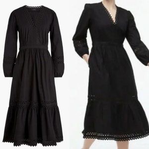 J. Crew black eyelet dress